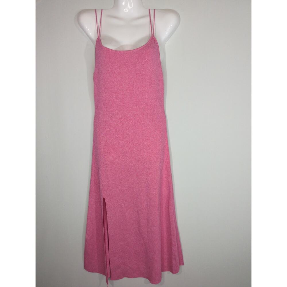 Urban Revivo Pink Cami Scoop Neck Slit Hem‎ Dress MEDIUM NWT Coastal Casual
